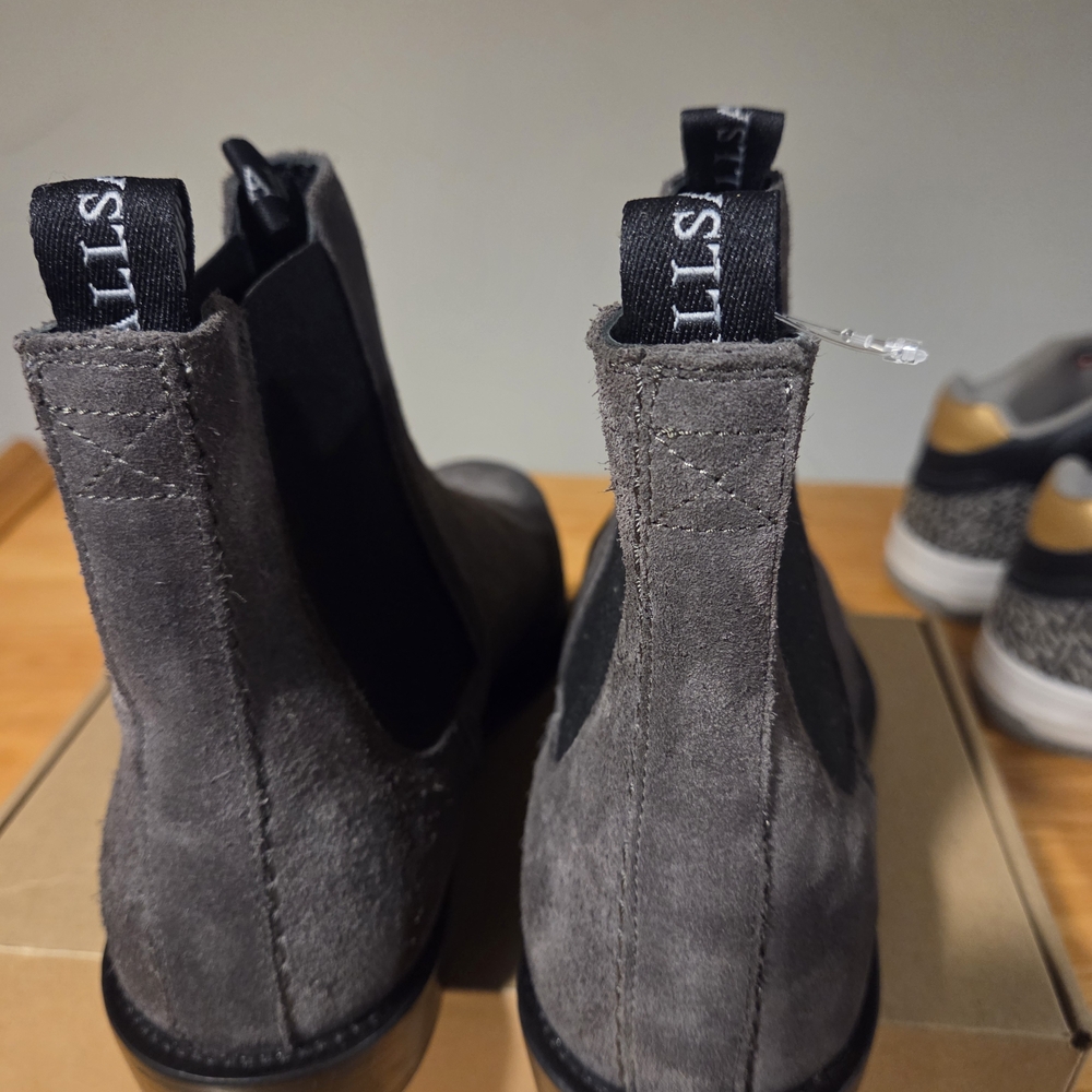 All Saints Gray Ankle Boots